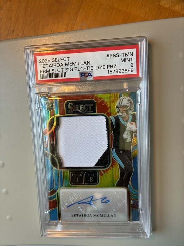 TETAIROA MCMILLAN PSA 9 MT RPA SSP 14/25 TIE DYE 2025 Select Prime Selection
