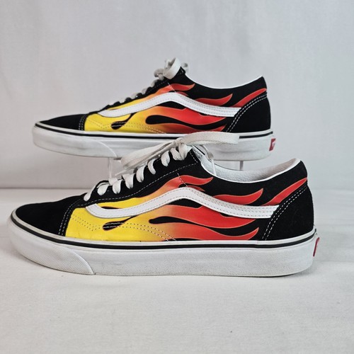 Vans Mens_laceup Off The Wall Athletic Shoes Size 11 Black White Red Yellow