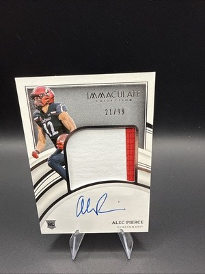 2022 Panini Immaculate Colligiate Alec Pierce RC /99 Autograph 2-Color Patch