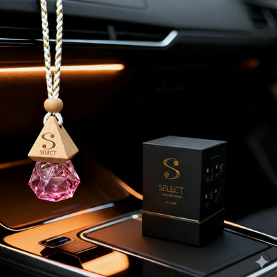 Select Luxury Car Perfume Imperial White Scent Pink Bottle
