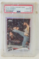 PSA 2014 Topps Chrome WWE Luke Harper #30 Refractor Card