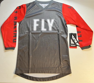 Fly F-16 Youth MX Jersey Motocross Off-Road Top Grey Red Youth Xl