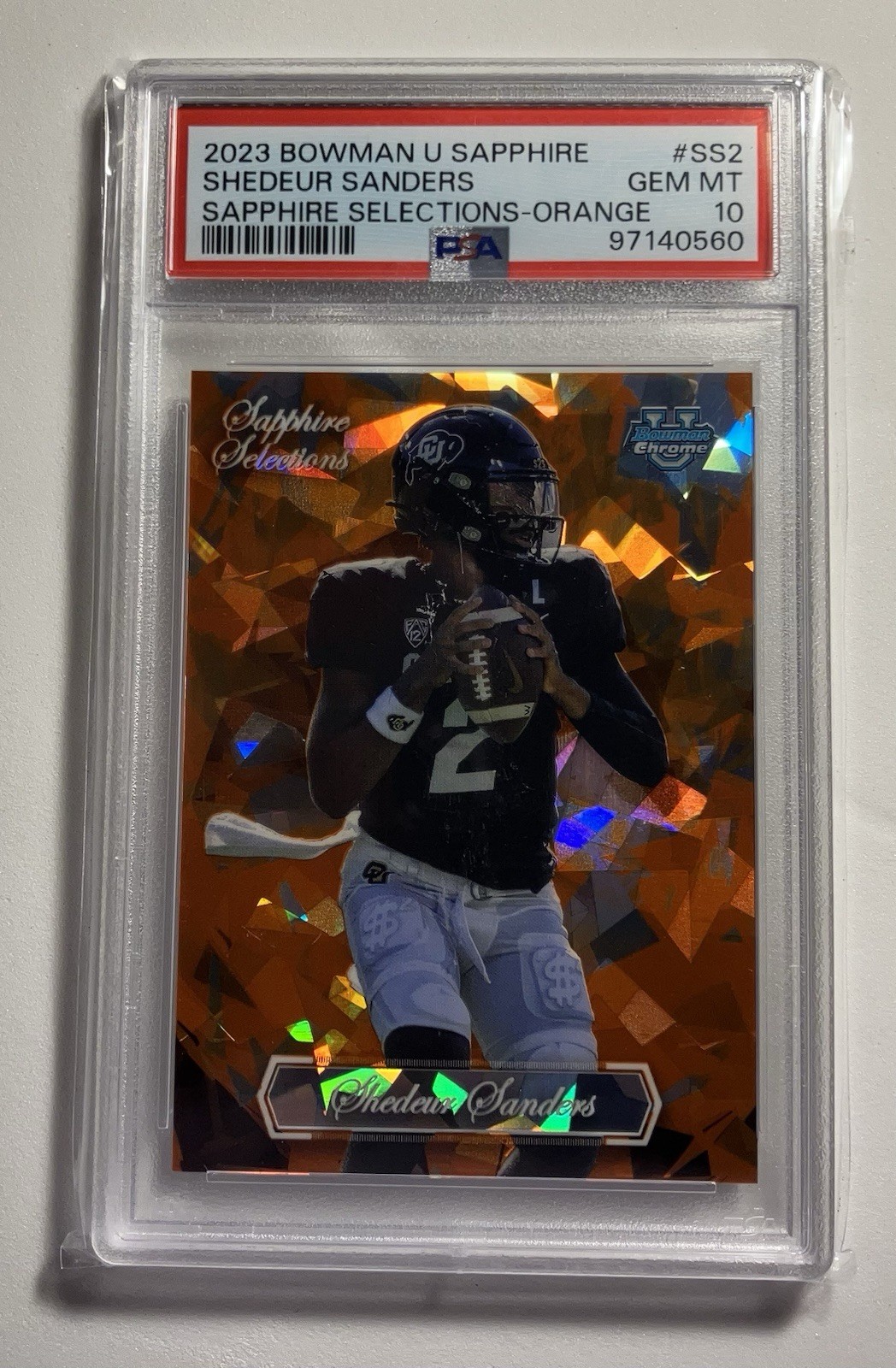 2023 Bowman U Chrome Sapphire Edition - Shedeur Sanders #SS-2 Orange 8/25