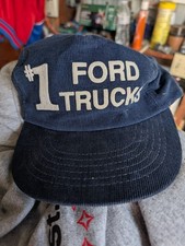 Vintage Corduroy Ford Trucks #1 Trucker Snapback Hat Made In USA