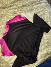 No Boundaries Teens 2XL Regular Black Pink Cropped Pullover Hoodie