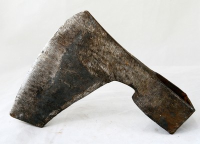 Vintage Antique Primitive Old Rare 2,65 lbs Hand Forged Wrought Viking Style Steel Bearded Blank Axe Head Splitting Hatchet Rustic Hand Tool