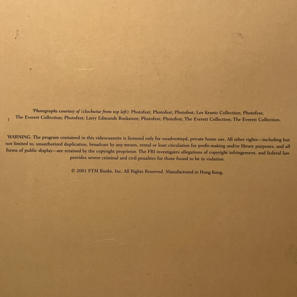 Their First Time in the Movies VHS by Les Krantz - Classic Film History Collecti - Image 3 of 3