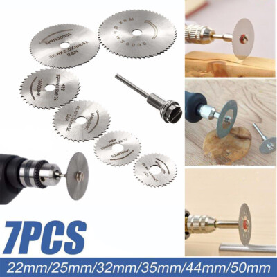 DE Mini Sägeblatt 7Tlg Kreissägeblatt Holz HSS Rotary Saw Blades Set Für Dremel