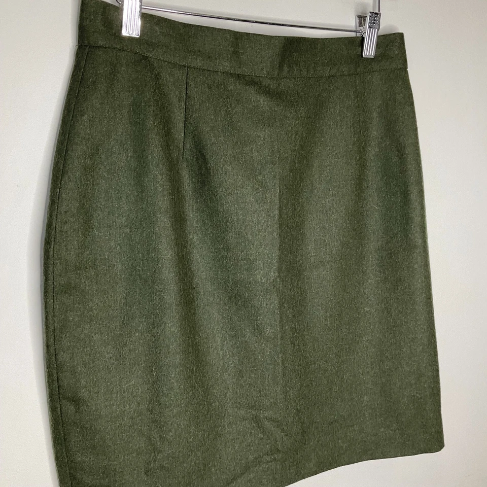 Falda United Colors Of Benetton Mujer Talla Italiana 46 Verde 100% Lana Foto 2 de 4