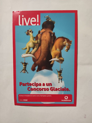 Segnalibro/Cartolina L'ERA GLACIALE 2 Concorso Vodafone Live