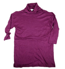 Time and Tru Cowl Neck Dress Womens XXL 20 Plum Color Long Sleeve
