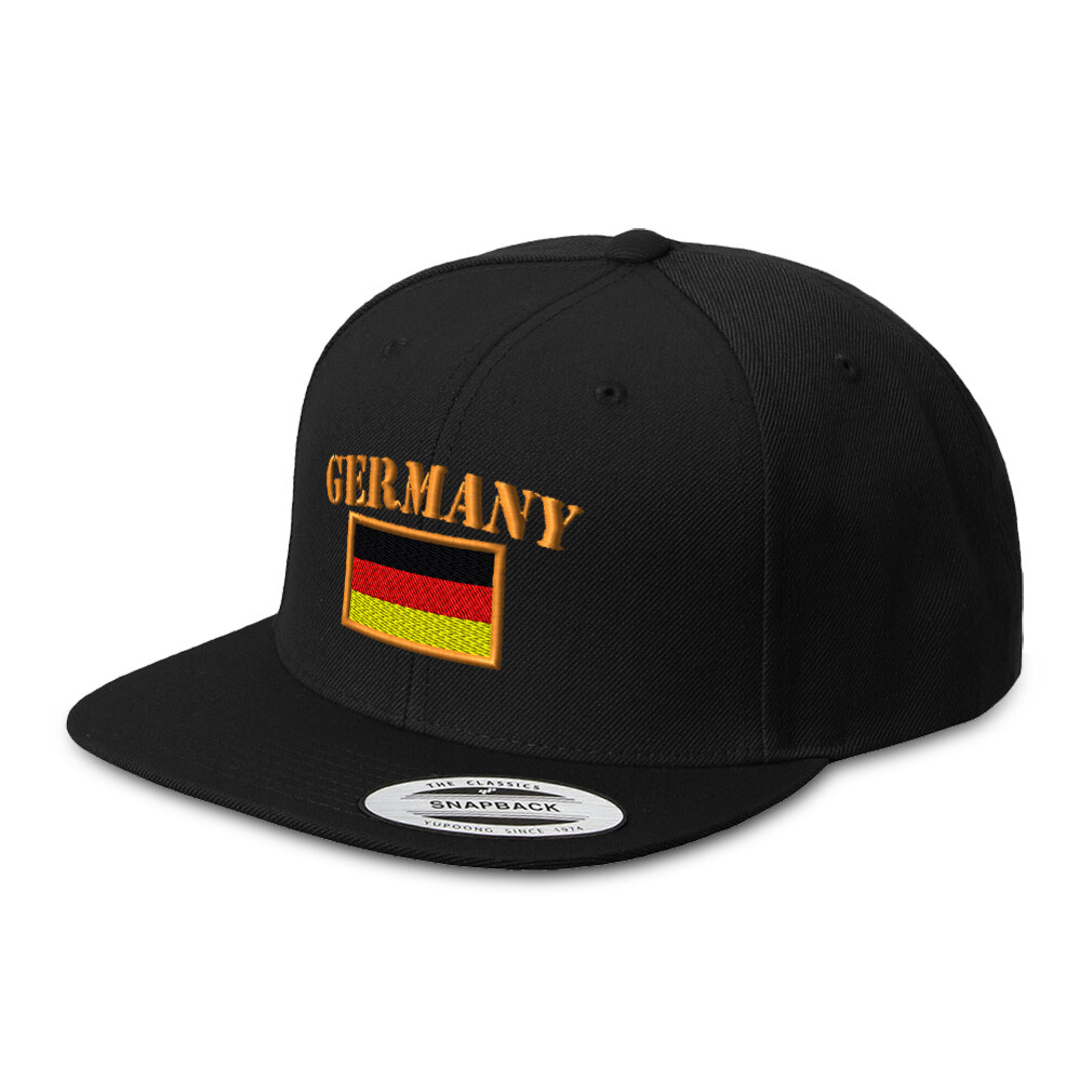 Flat Bill Trucker Hat Germany Flag Snapback Baseball Cap for Men and Women