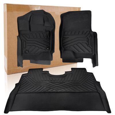 Floor Mats For 2015-2025 Ford F-150 SuperCrew Cab 1st Row Full Cover Waterproof