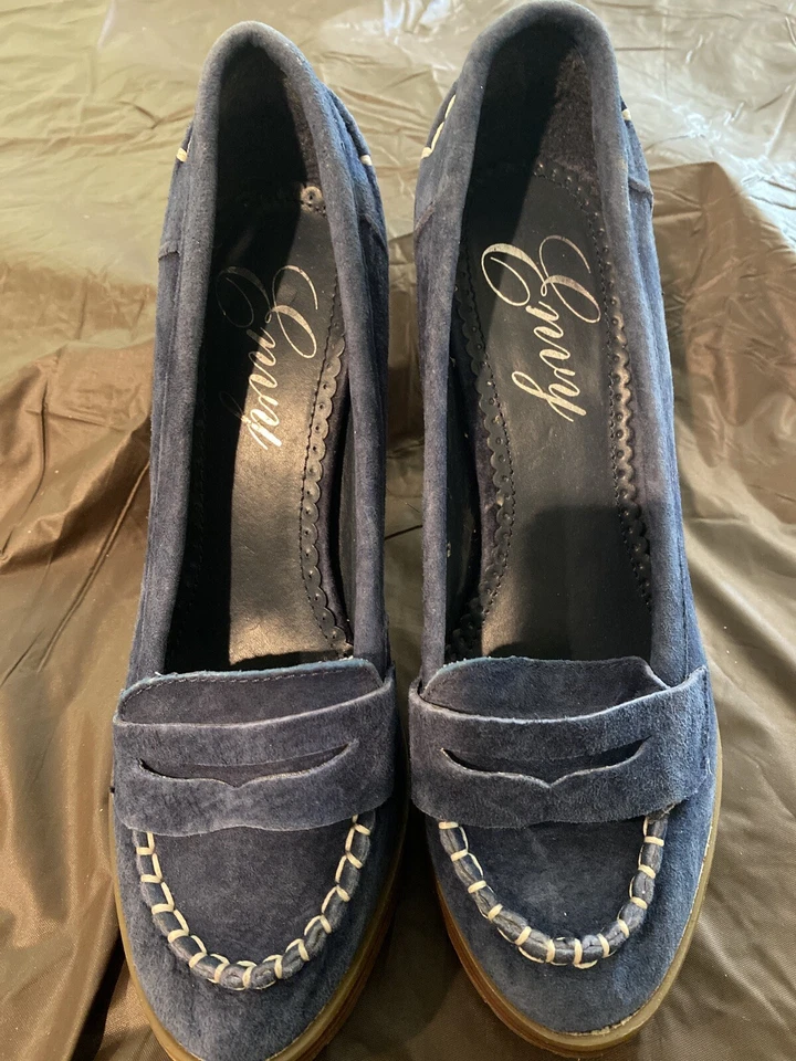 Zapatos de salón ENVY Penny mocasines de gamuza azul para mujer - talla 9  Foto 3 de 4