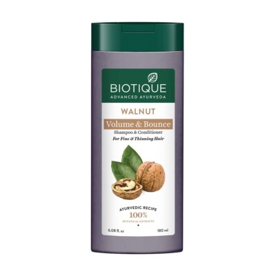 Biotique Ayurveda Bio Walnut Bark Volumizing Shampoo | 180 ml,
