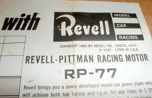 RP77 Pittman Revell In-Line 5 Pole Slot Car Racing Motor #R1097 Original UOS - Picture 3 of 10