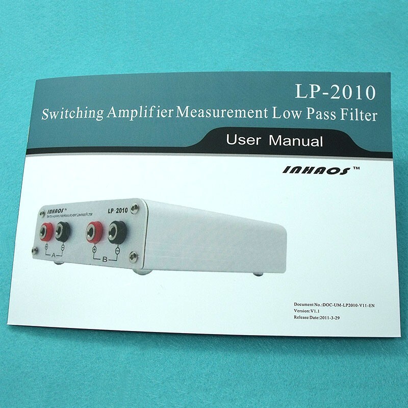 AES17 Switching Amplifier Low Pass Filter 2CH 4-Poles 30KHz