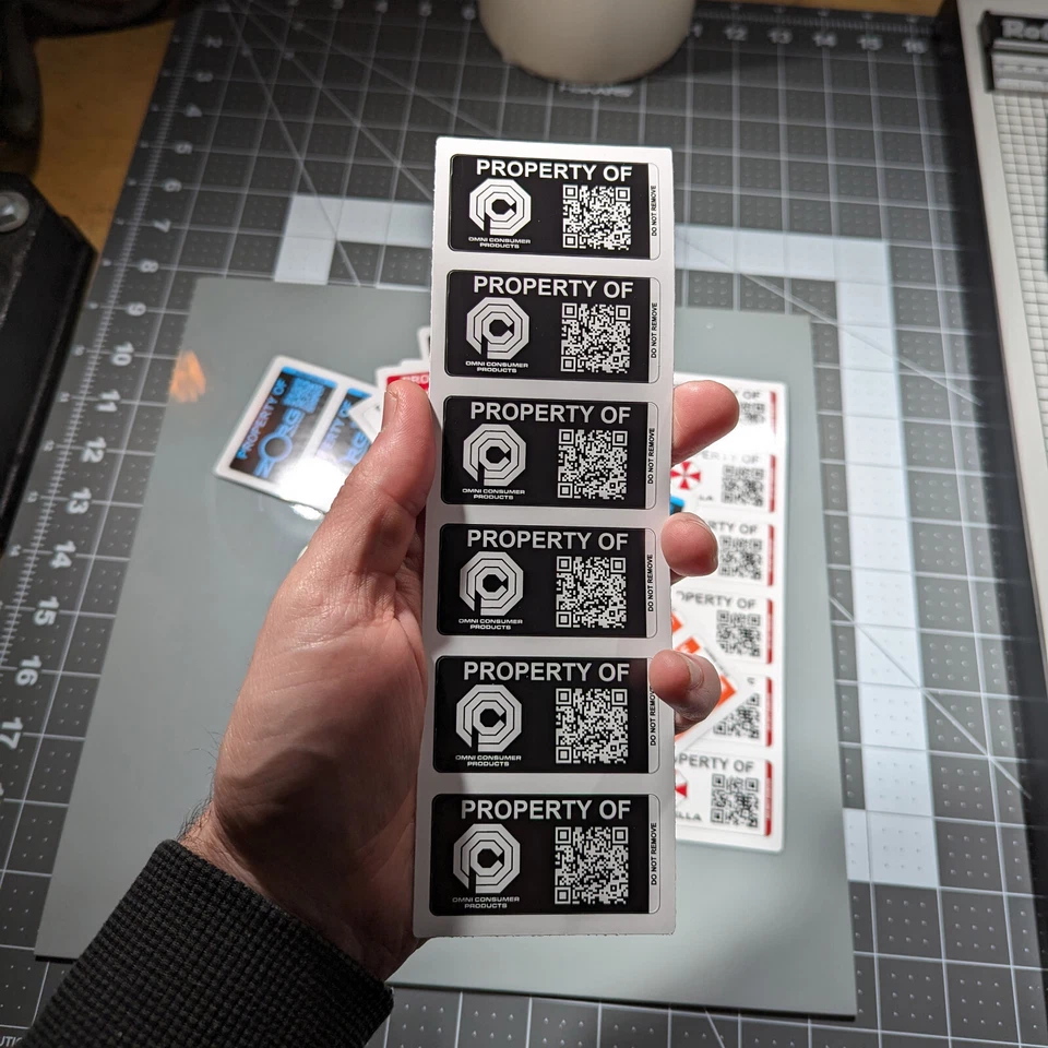 Omni Consumer Products Asset Tags OCP (Vinyl Decal Sticker, Car laptop window - Image 2 of 4