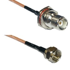 RG316 TNC FEMALE BULKHEAD to F MALE RF Cable Rapid-SHIP LOT