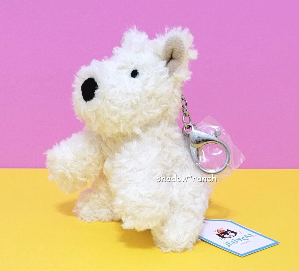 Jellycat MUNRO SCOTTIE DOG BAG CHARM with Dust Bag RARE Cute Puppy