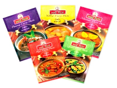 Ploy Mae Thai Paste Curry Colors No Msg Preservative Food Mix Package 50g X 6pcs