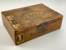 Antique Cigar Box Benson & Hedges Coronas De B&H Wood DD383