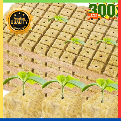 Seedling Grow Plug Sponge Blocks – Rock Wool Planting Cubes For Hydroponics – Starter Cubes