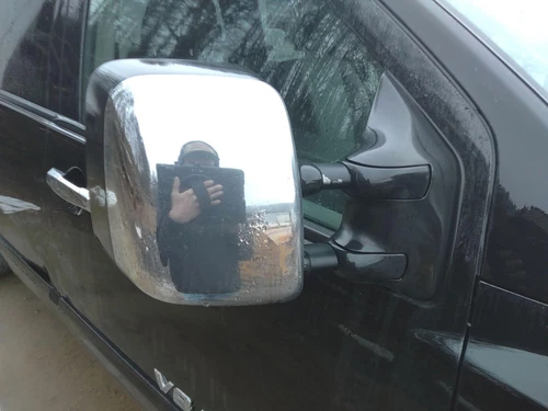 05 NISSAN TITAN Door Mirror Power Dual Arm Mount Passenger CHROME