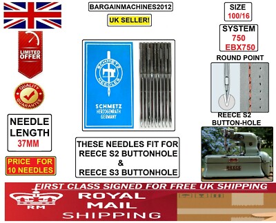 REECE S2 KNOPFLOCHSYSTEM:750 EBX750 GR:100/16 INDUSTRIE NÄHEN MCHN NADEL