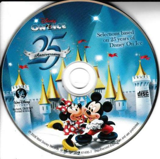 Disney On Ice 25th Anniversary MUSIC AUDIO CD Walt selections show