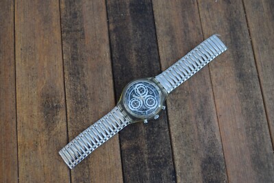 Swatch Swiss Watch 8482 Four Jewels Broken Band Authentic