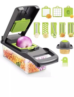 14-In-1 Vegetable Fruit Chopper Cutter Food Onion Veggie Dicer Slicer Kitchen