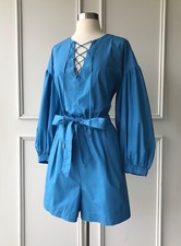  COUNTRY ROAD  lace up playsuit rivieria blue  SIZE: 10, S  159 new