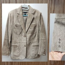 **exc,*clothes By Revue~ Womens Size M Medium~beige Suede Jacket Blazer Coat
