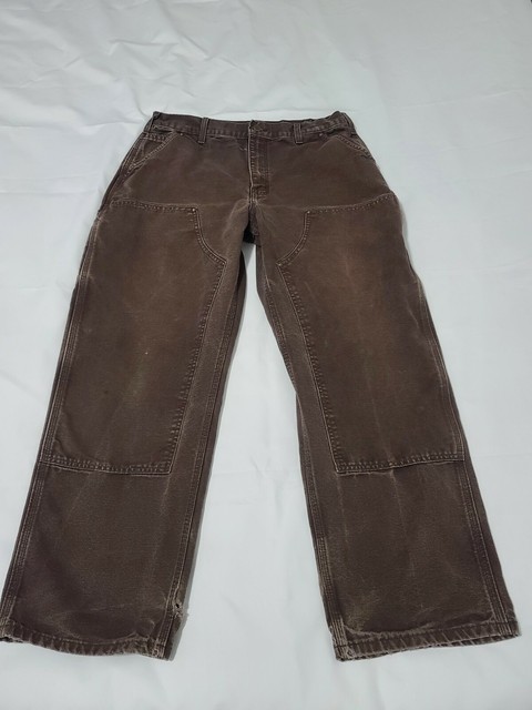 Carhartt B136 DKB Duck Double Front Work Dungaree Pants Mens 36 X 28 - M6296 | eBay
