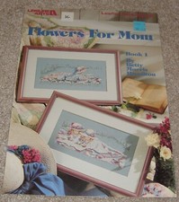 Leisure Arts 'Flowers For Mom' Counted Cross Stitch Pattern - New