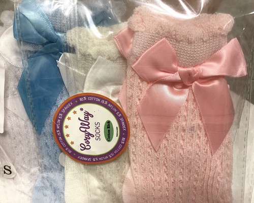 Cozy Way Girls 5 Toddler Socks Sz Sm Pastel Colors Bows New In Orig Packaging - Picture 2 of 8
