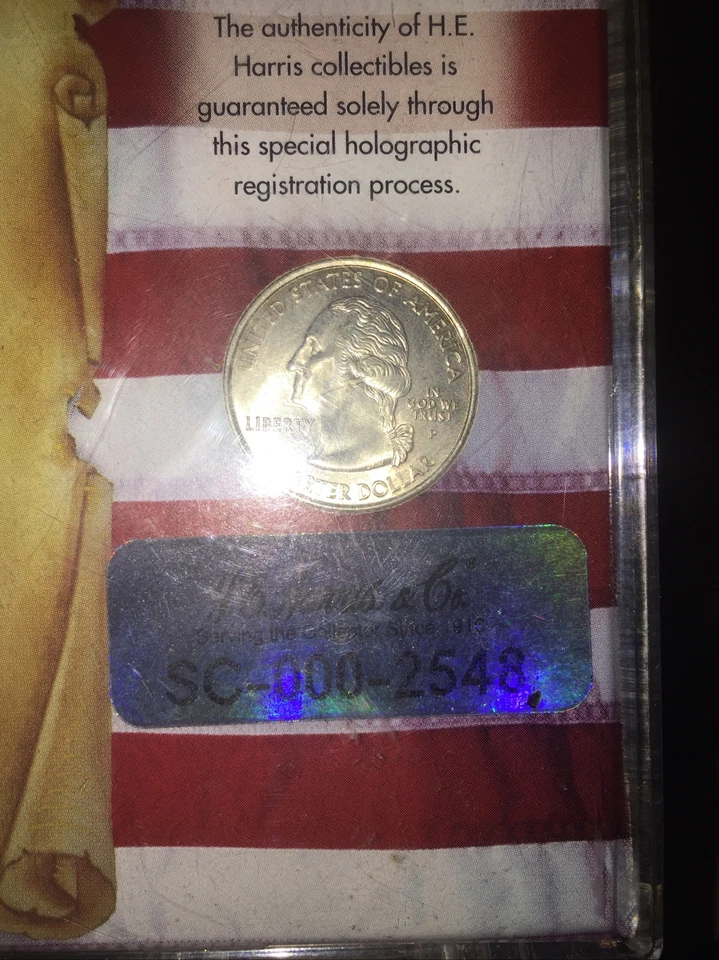 2000 South Carolina Limited Edition Collectible Colorized State Quarter with COA - Image 3 of 4