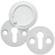 Escutcheon Key Hole Cover SATIN ALUMINIUM Simple Keyhole Plate Door Lock Silver