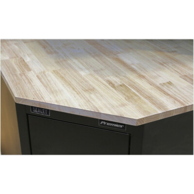 Eckarbeitsplatte 930 mm Hartholz für YS02615 Modular Eck-Bodenschrank