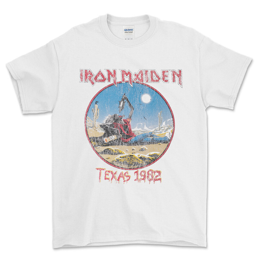 Iron Maiden Vintage Tシャツ Lサイズ Camiseta Iron Maiden Texas 1982 Rare T-Shirt 80s Heavy Metal