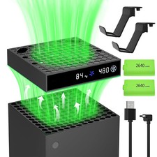 Cooling Fan for Xbox Series X and S, with 2 X 1100Mah Rechargeable Batteries
