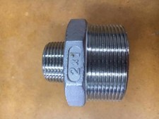 2'' to 1'' fitting  reducing reducer pipe adapter Stainless Steel. 304