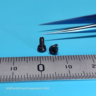 Micro M2 x 4mm Hex Socket Cap Head Screws 10.9 Black Oxide Steel DIN912