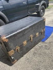 Vintage Corbin Cabinet Lock Co.  Steamer Wardrobe Trunk