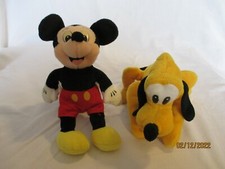 Walt Disney World Mickey  Pluto Beanies Lot of TWO