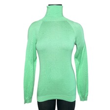 Hermes NWT Silk  Cashmere Women's Turtleneck Sweater Size EU 38 Color Absinthe