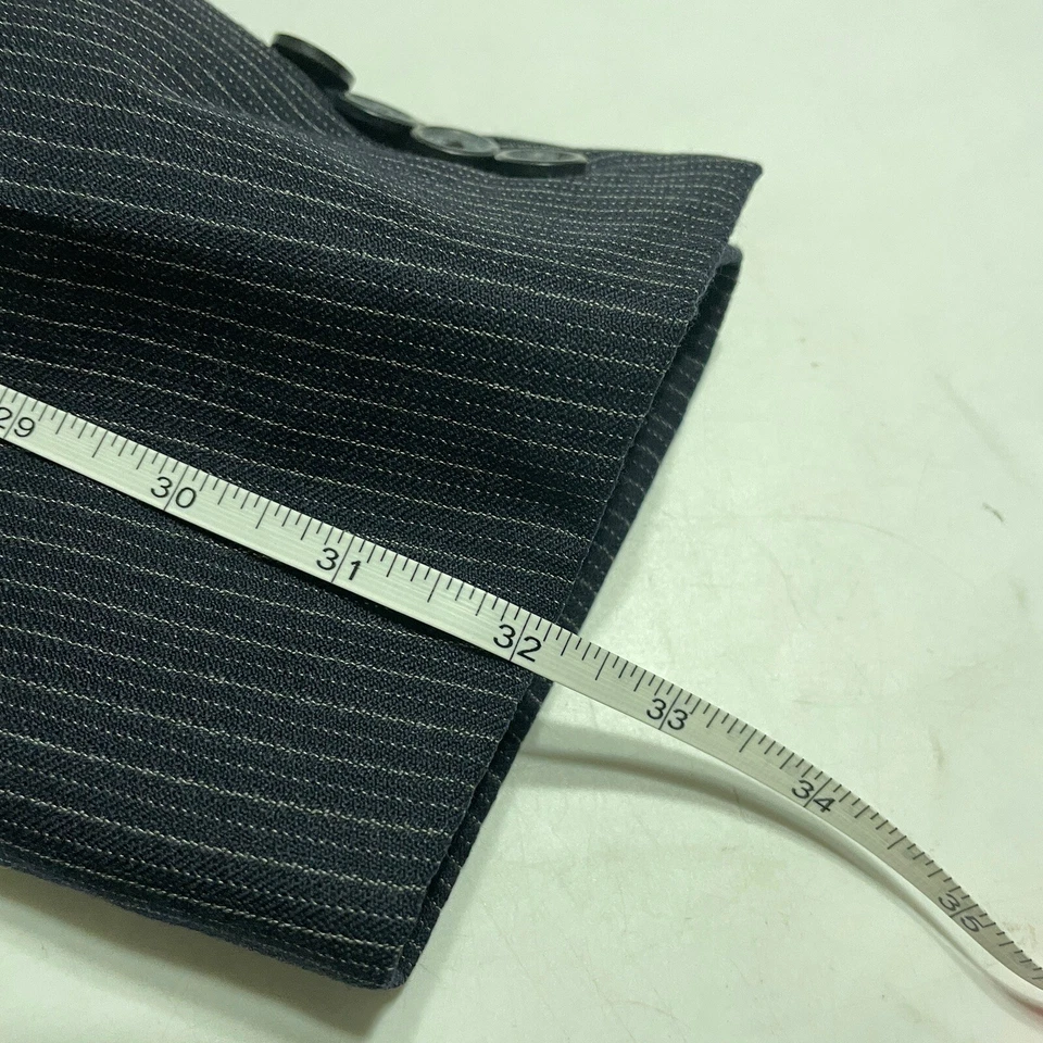 Burberry Mens Kensington Navy Striped 3 Button Wool 40R Suit 34X30 $1800 FLAW - Image 4 of 4