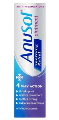 Anusol Soothing Relief Ointment 4 Way Action Hydrocortisone Haemorrhoids (Piles)