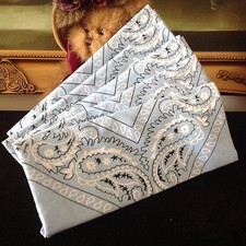 LOT OF 5 100 Cotton Paisley Bandana Head Wrap Scarf BLUE 22'' X 22'' USA SALLER